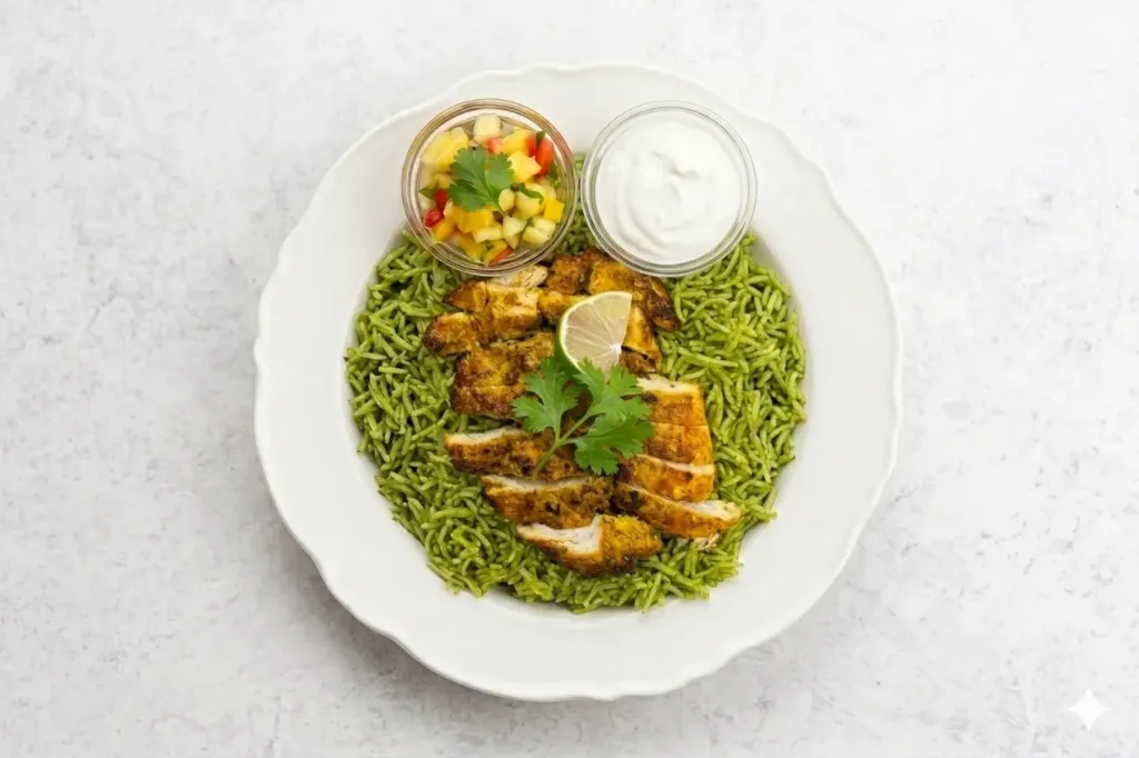 Mexican Herb Rice with Grilled Chicken