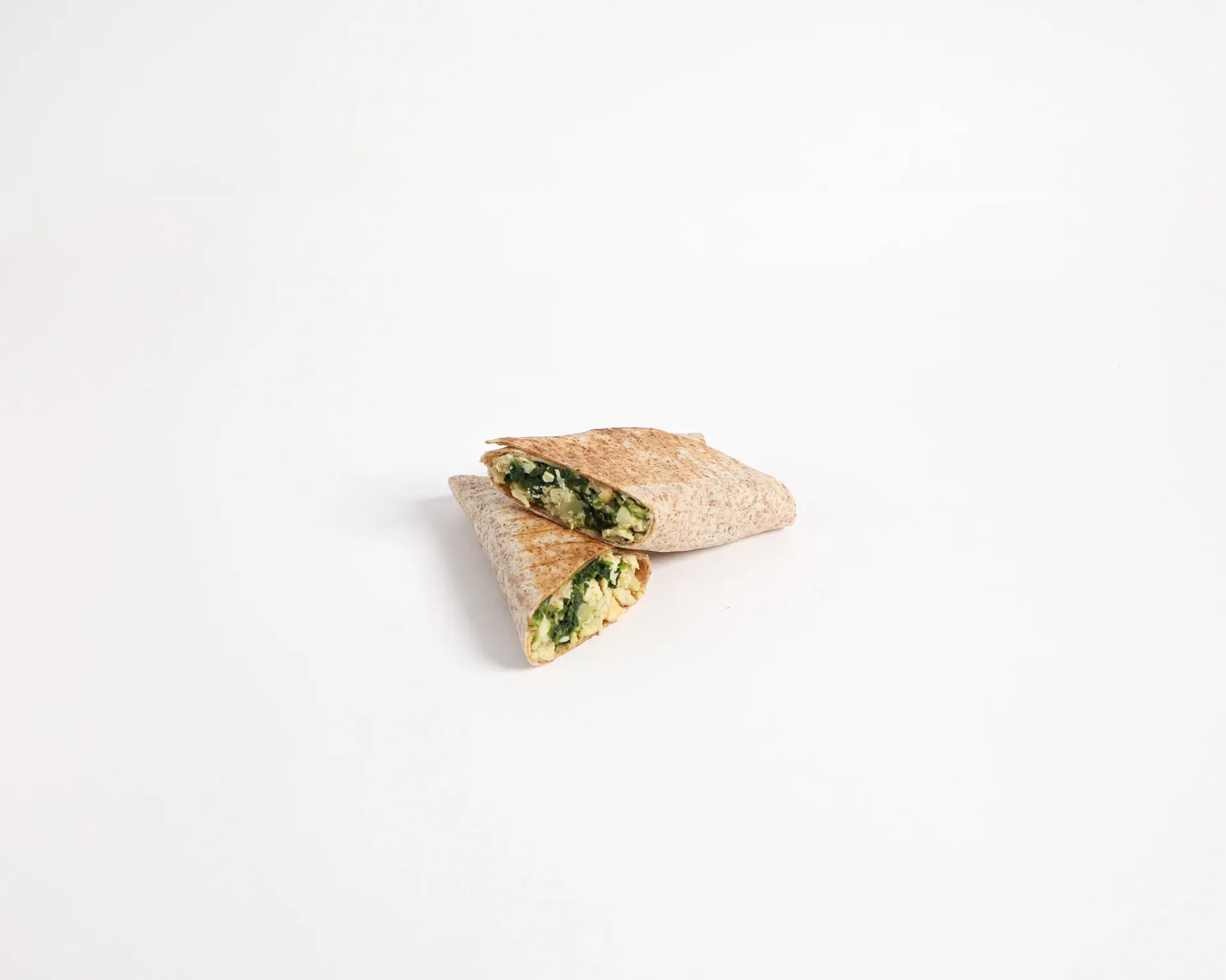 Scrambled Eggs with Spinach and Avocado wrap (H)