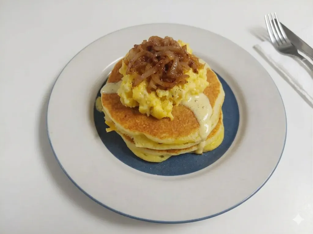 Egg Pancake with Caramelized Onion  (H)